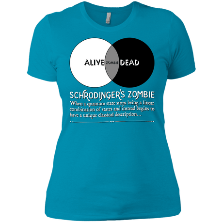 T-Shirts Turquoise / X-Small Schrödinger's Zombie Women's Premium T-Shirt