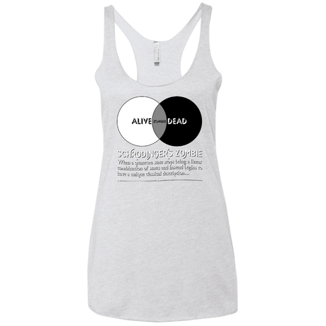 T-Shirts Heather White / X-Small Schrödinger's Zombie Women's Triblend Racerback Tank