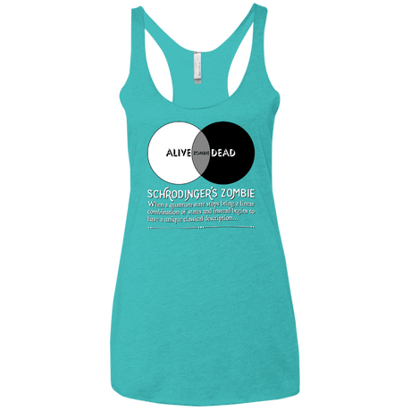 T-Shirts Tahiti Blue / X-Small Schrödinger's Zombie Women's Triblend Racerback Tank