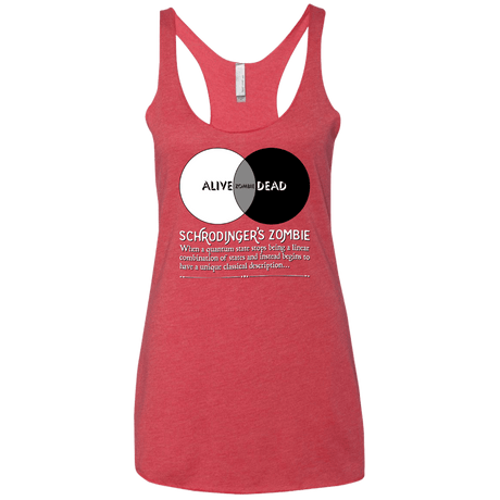 T-Shirts Vintage Red / X-Small Schrödinger's Zombie Women's Triblend Racerback Tank