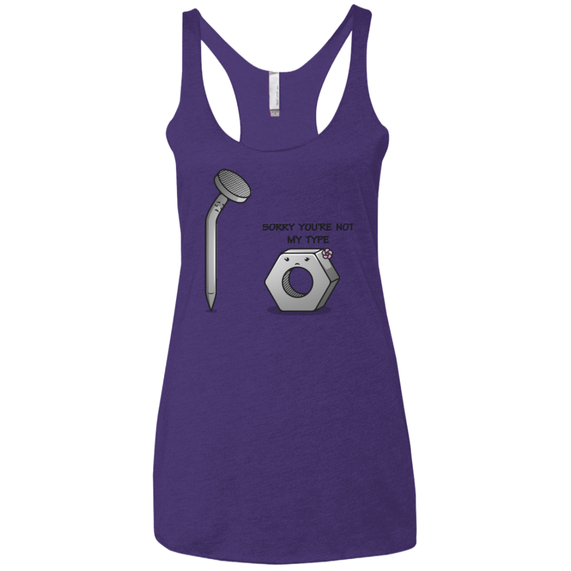 T-Shirts Purple / X-Small Screw this Women's Triblend Racerback Tank
