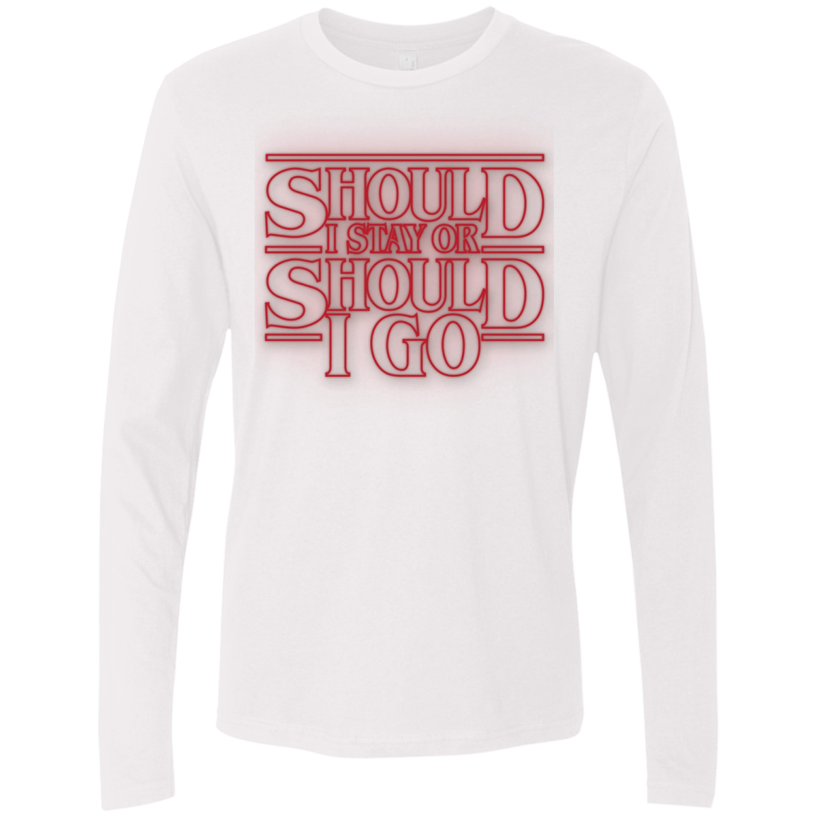 T-Shirts White / Small Should I Stay Or Should I Go Men's Premium Long Sleeve