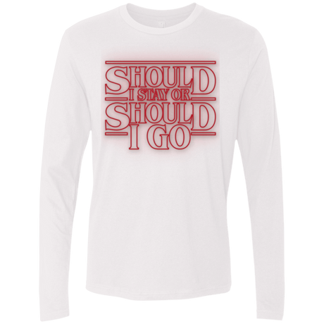 T-Shirts White / Small Should I Stay Or Should I Go Men's Premium Long Sleeve