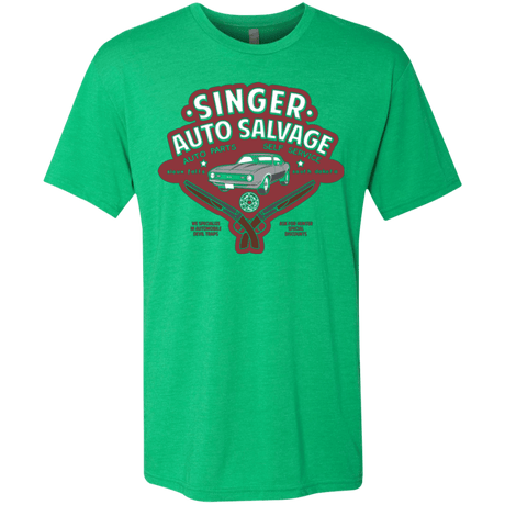 T-Shirts Envy / Small Singer Auto Salvage Men's Triblend T-Shirt