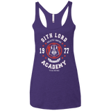 T-Shirts Purple / X-Small Sith Lord Academy 77 Women's Triblend Racerback Tank
