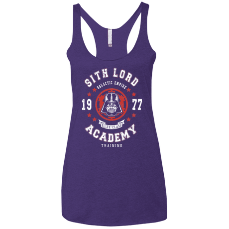 T-Shirts Purple / X-Small Sith Lord Academy 77 Women's Triblend Racerback Tank