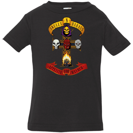 T-Shirts Black / 6 Months Skull And Badass Infant PremiumT-Shirt