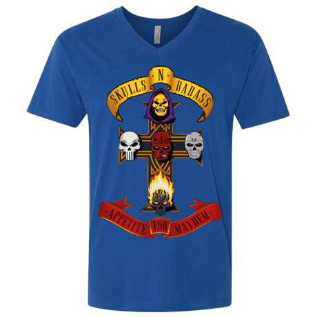 T-Shirts Royal / X-Small Skull And Badass Men's Premium V-Neck