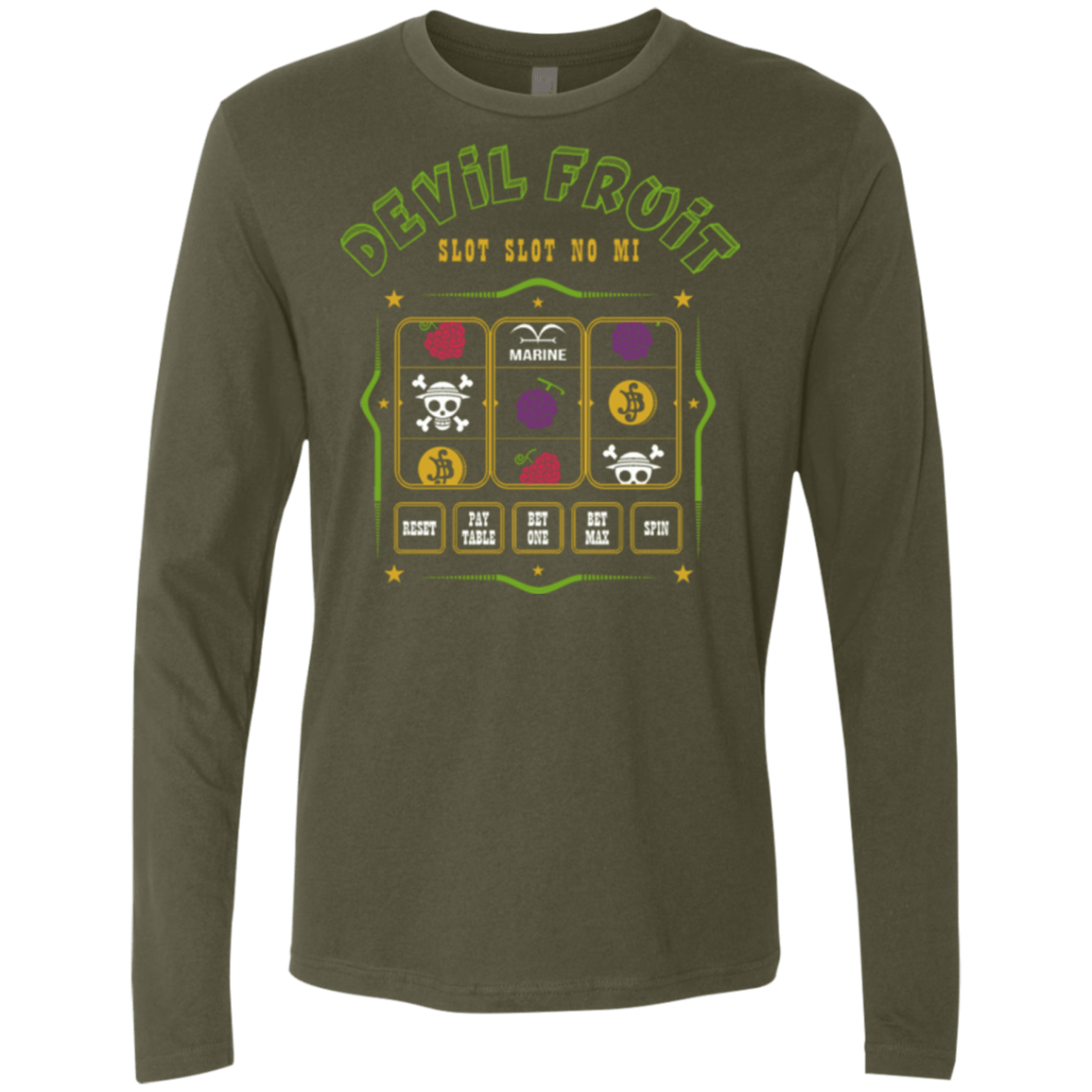 T-Shirts Military Green / Small Slot slot Men's Premium Long Sleeve