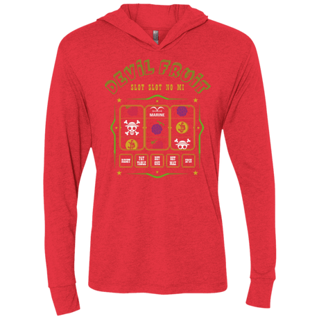 T-Shirts Vintage Red / X-Small Slot slot Triblend Long Sleeve Hoodie Tee