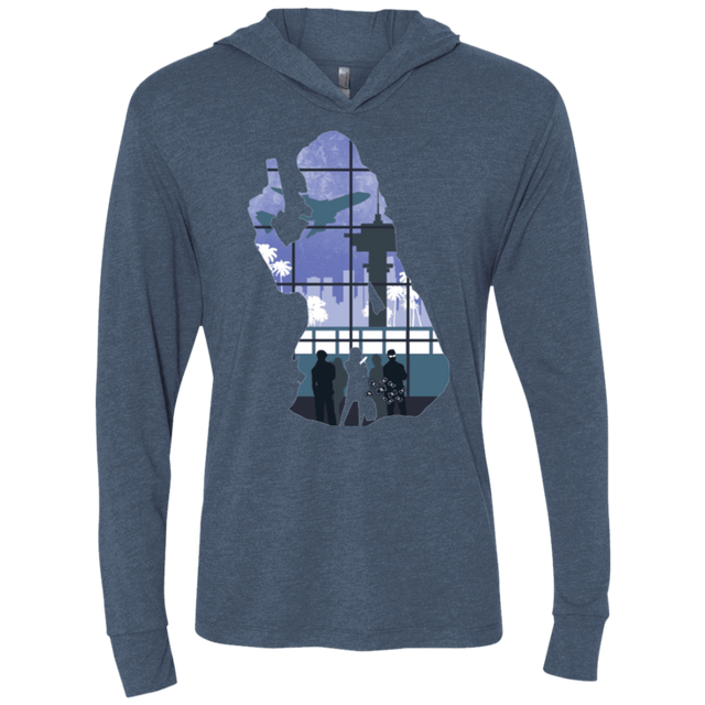 T-Shirts Indigo / X-Small Smuggler Jackie Triblend Long Sleeve Hoodie Tee