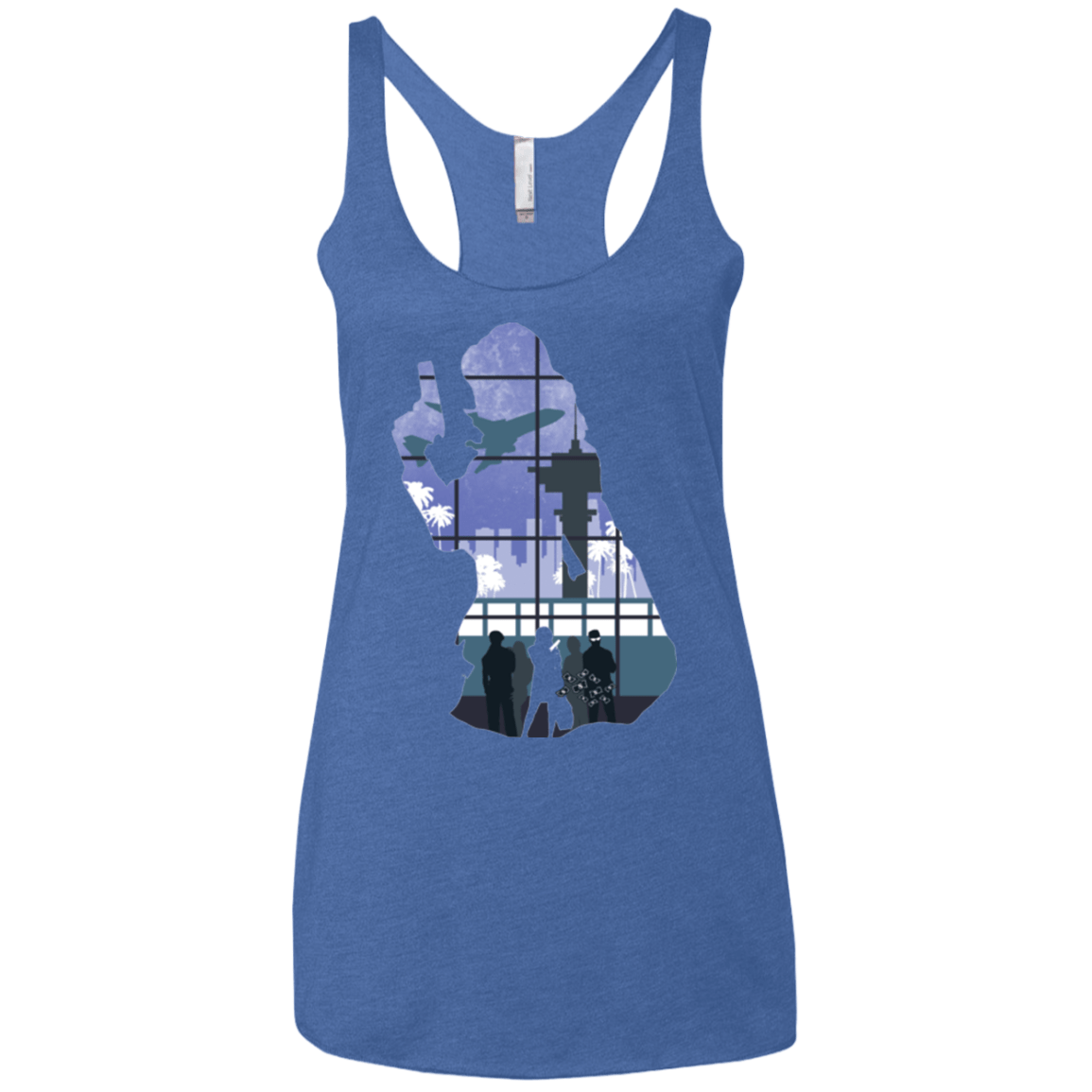 T-Shirts Vintage Royal / X-Small Smuggler Jackie Women's Triblend Racerback Tank