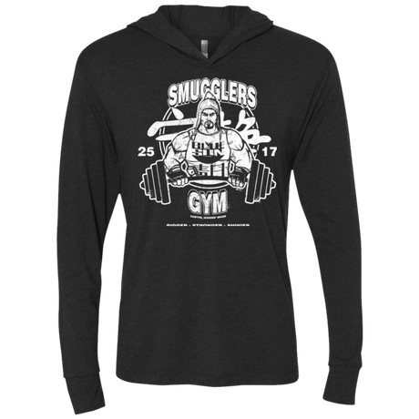 T-Shirts Vintage Black / X-Small Smugglers Gym Triblend Long Sleeve Hoodie Tee