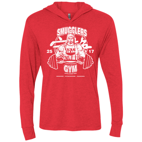 T-Shirts Vintage Red / X-Small Smugglers Gym Triblend Long Sleeve Hoodie Tee