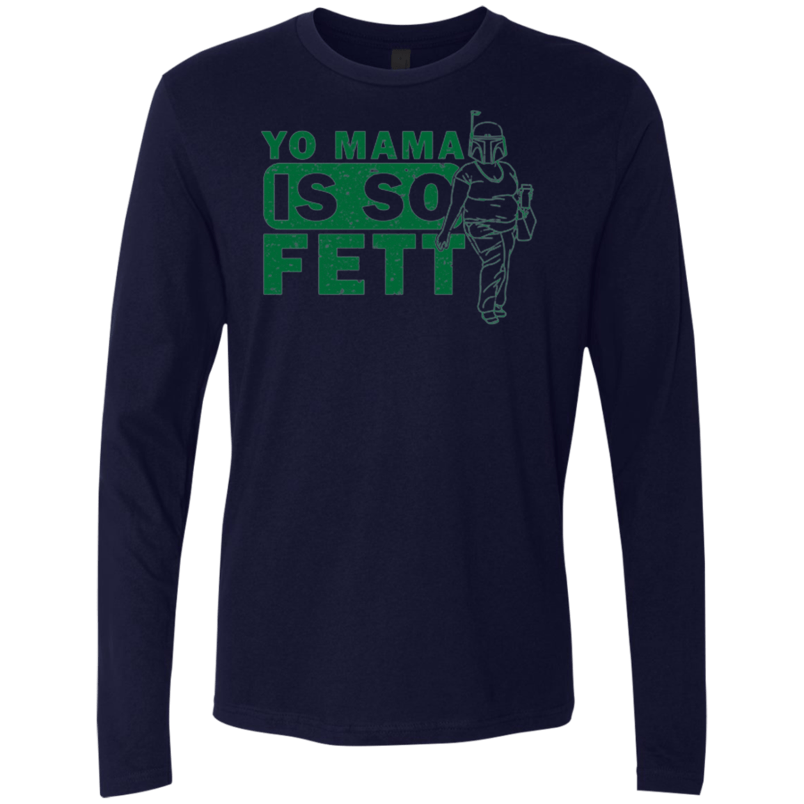 T-Shirts Midnight Navy / Small So Fett Men's Premium Long Sleeve