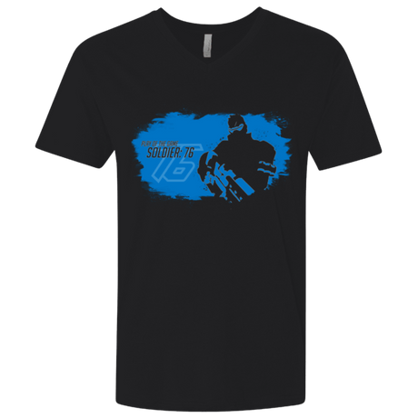 T-Shirts Black / X-Small Soldier 76 Base Men's Premium V-Neck
