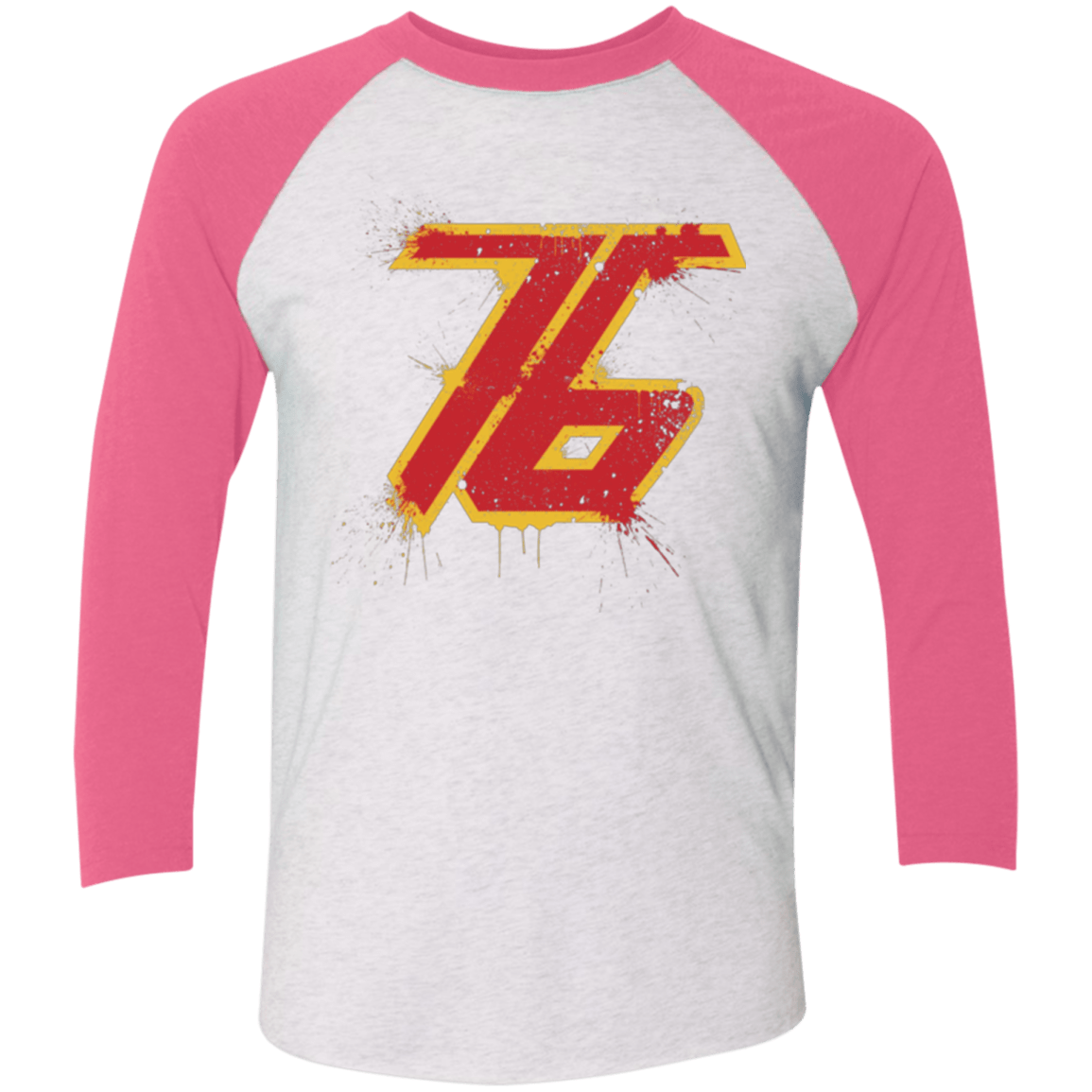 T-Shirts Heather White/Vintage Pink / X-Small Soldier 76 Triblend 3/4 Sleeve