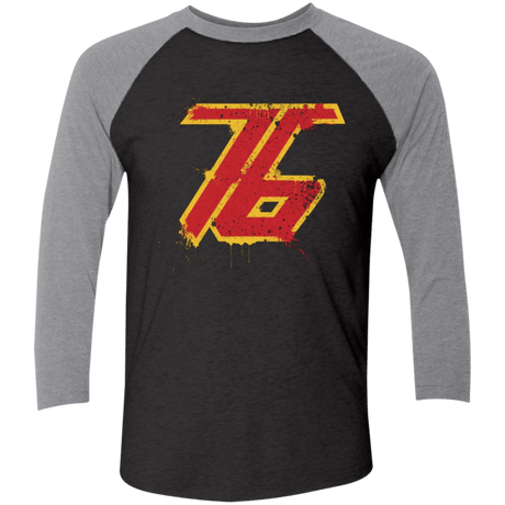 T-Shirts Vintage Black/Premium Heather / X-Small Soldier 76 Triblend 3/4 Sleeve