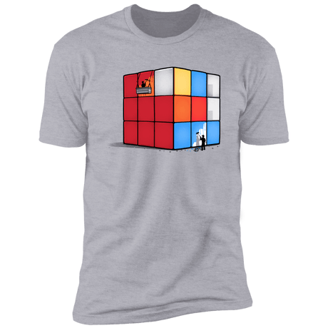 T-Shirts Heather Grey / S Solving the Cube Men's Premium T-Shirt