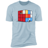 T-Shirts Light Blue / S Solving the Cube Men's Premium T-Shirt