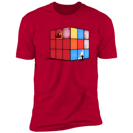 T-Shirts Red / S Solving the Cube Men's Premium T-Shirt