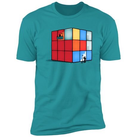 T-Shirts Tahiti Blue / S Solving the Cube Men's Premium T-Shirt