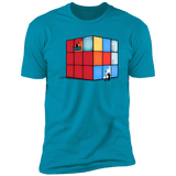 T-Shirts Turquoise / S Solving the Cube Men's Premium T-Shirt