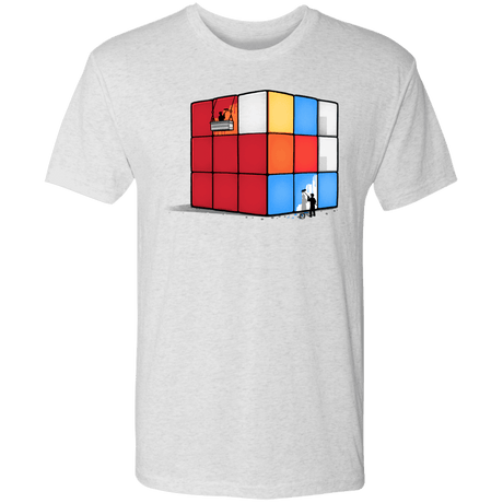 T-Shirts Heather White / S Solving the Cube Men's Triblend T-Shirt