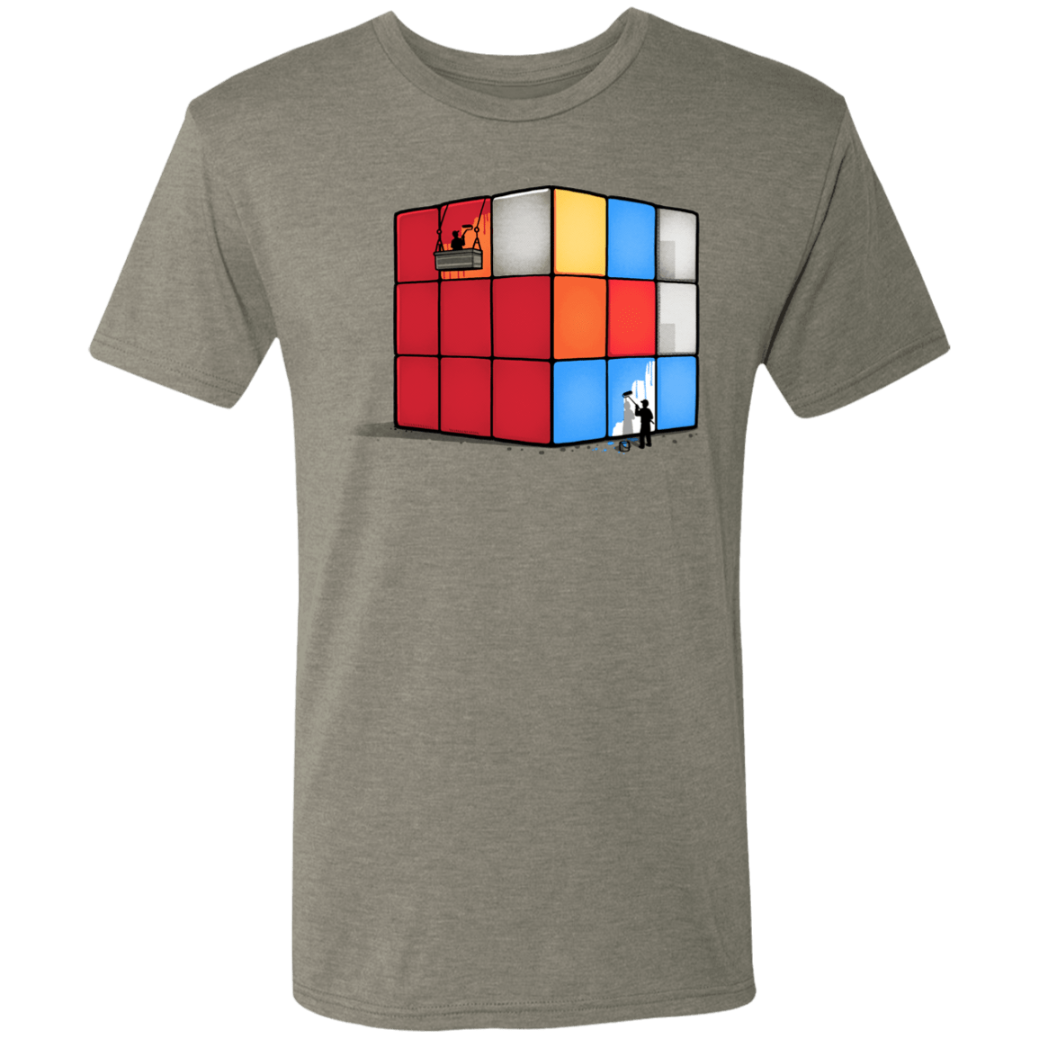 T-Shirts Venetian Grey / S Solving the Cube Men's Triblend T-Shirt