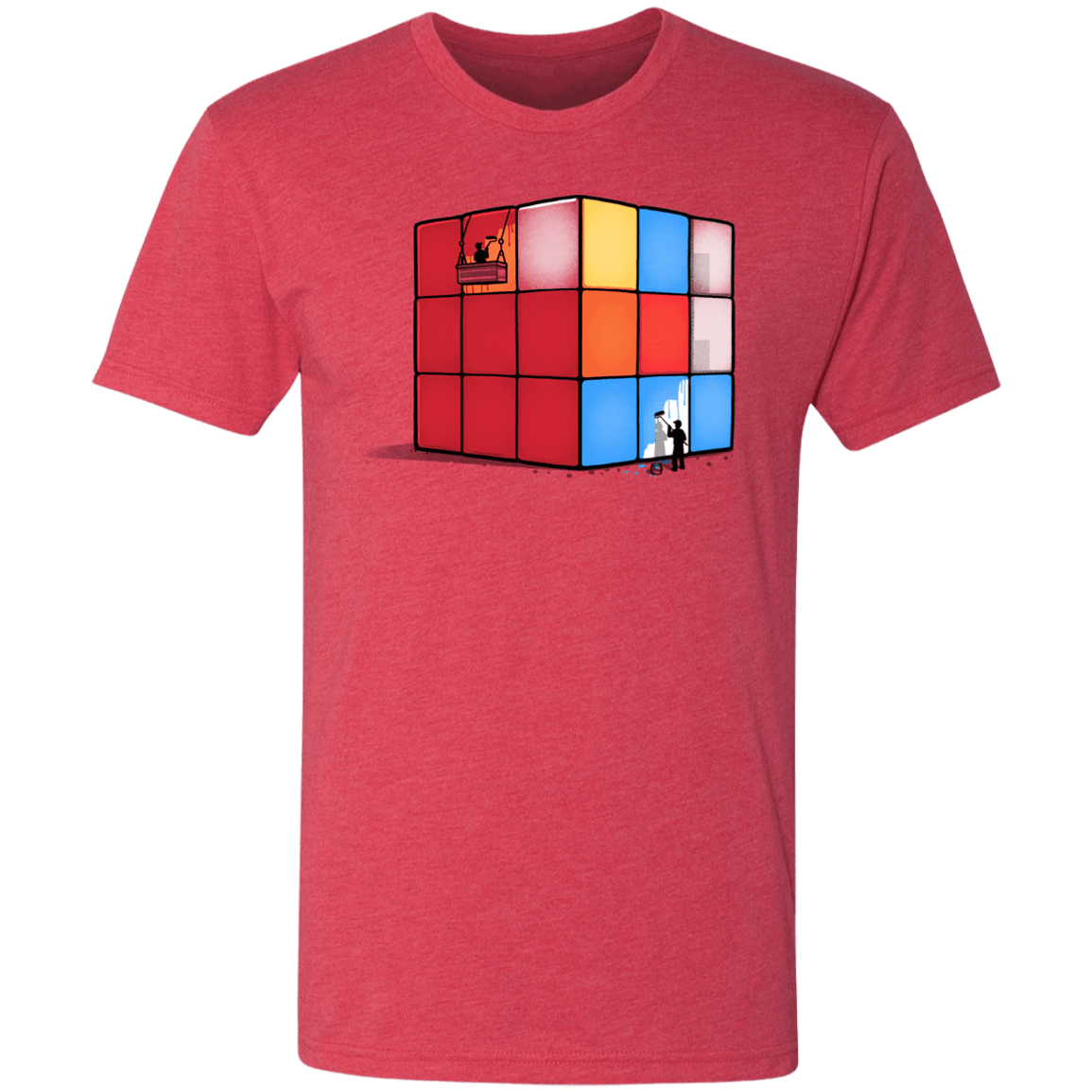 T-Shirts Vintage Red / S Solving the Cube Men's Triblend T-Shirt