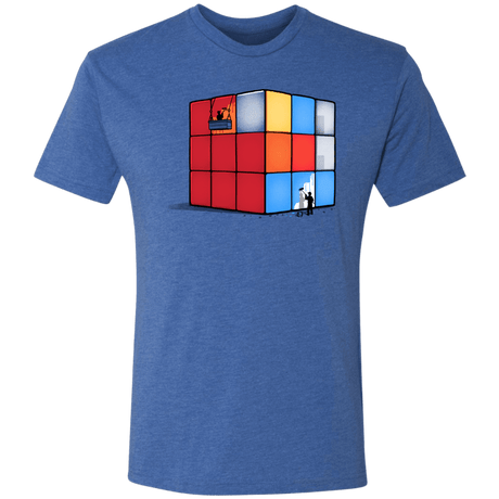 T-Shirts Vintage Royal / S Solving the Cube Men's Triblend T-Shirt