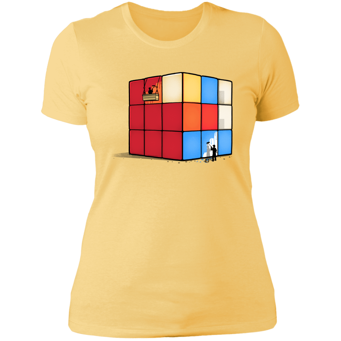 T-Shirts Banana Cream/ / S Solving the Cube Women's Premium T-Shirt