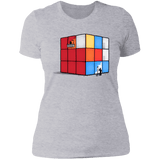 T-Shirts Heather Grey / S Solving the Cube Women's Premium T-Shirt