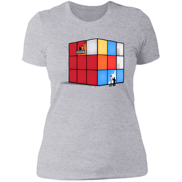 T-Shirts Heather Grey / S Solving the Cube Women's Premium T-Shirt