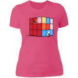 T-Shirts Hot Pink / S Solving the Cube Women's Premium T-Shirt