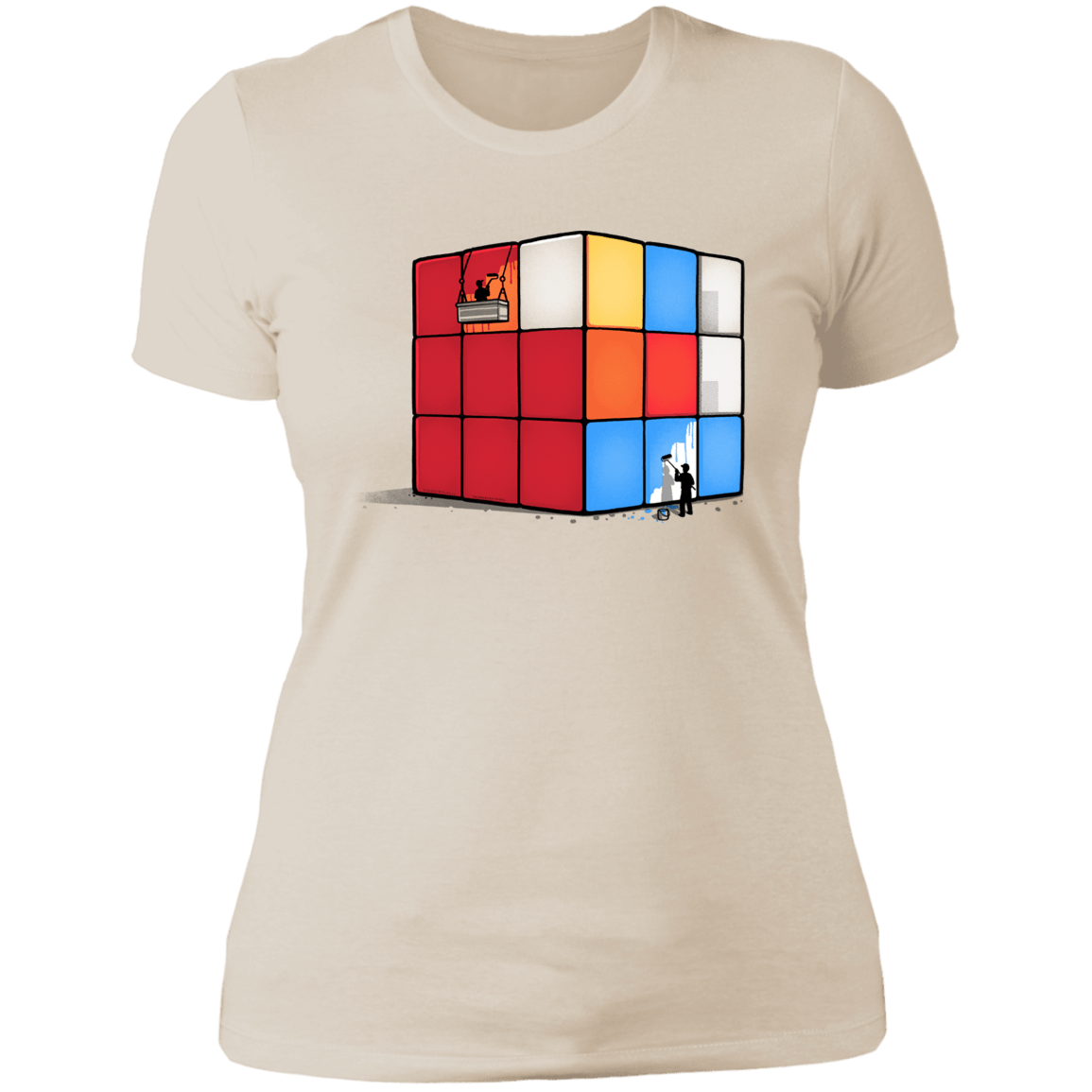 T-Shirts Ivory/ / S Solving the Cube Women's Premium T-Shirt
