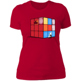 T-Shirts Red / S Solving the Cube Women's Premium T-Shirt