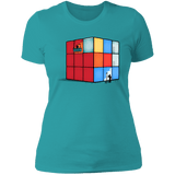 T-Shirts Tahiti Blue / S Solving the Cube Women's Premium T-Shirt