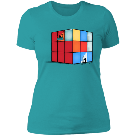 T-Shirts Tahiti Blue / S Solving the Cube Women's Premium T-Shirt
