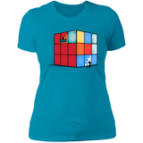 T-Shirts Turquoise / S Solving the Cube Women's Premium T-Shirt