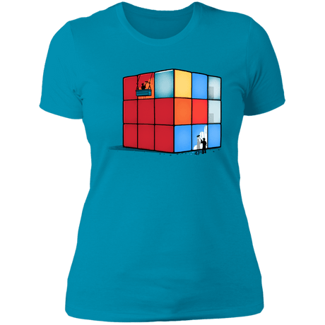 T-Shirts Turquoise / S Solving the Cube Women's Premium T-Shirt
