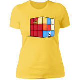 T-Shirts Vibrant Yellow / S Solving the Cube Women's Premium T-Shirt