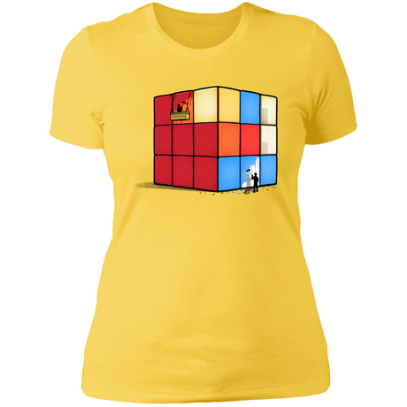 T-Shirts Vibrant Yellow / S Solving the Cube Women's Premium T-Shirt