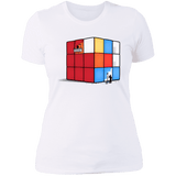 T-Shirts White / S Solving the Cube Women's Premium T-Shirt