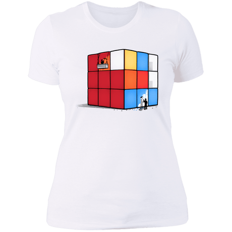T-Shirts White / S Solving the Cube Women's Premium T-Shirt