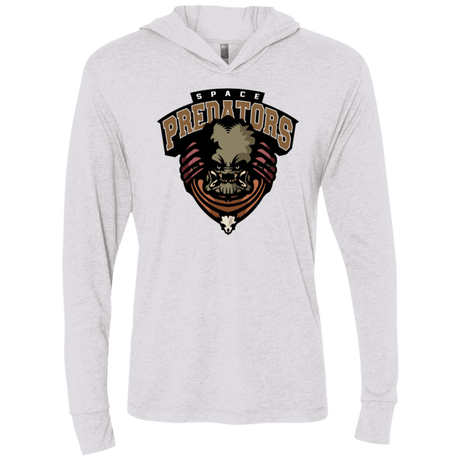 T-Shirts Heather White / X-Small Space Predators Triblend Long Sleeve Hoodie Tee