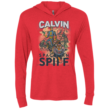 T-Shirts Vintage Red / X-Small Spaceman Spiff Triblend Long Sleeve Hoodie Tee