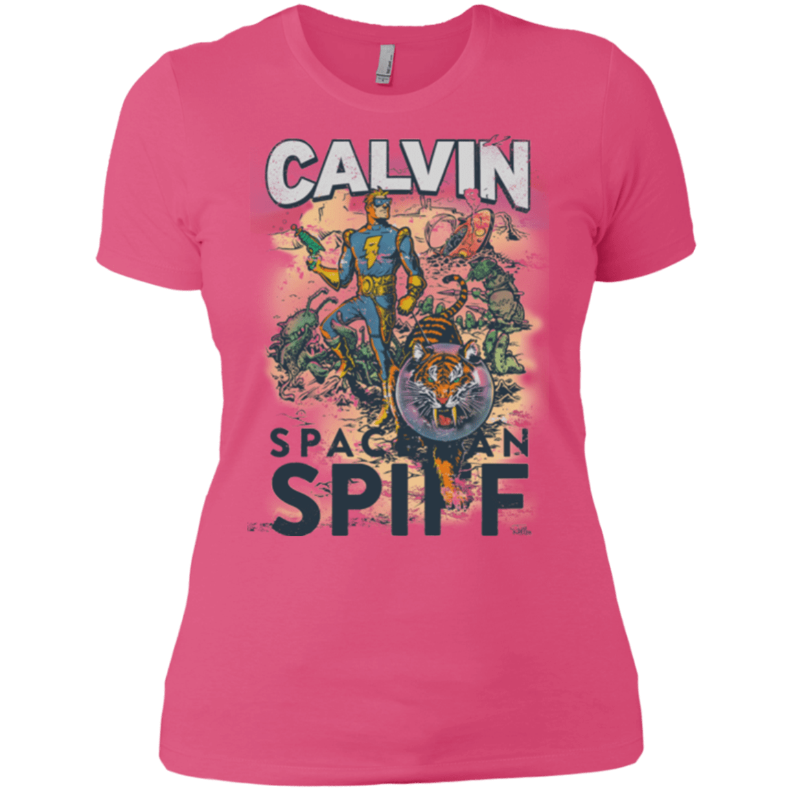 T-Shirts Hot Pink / X-Small Spaceman Spiff Women's Premium T-Shirt