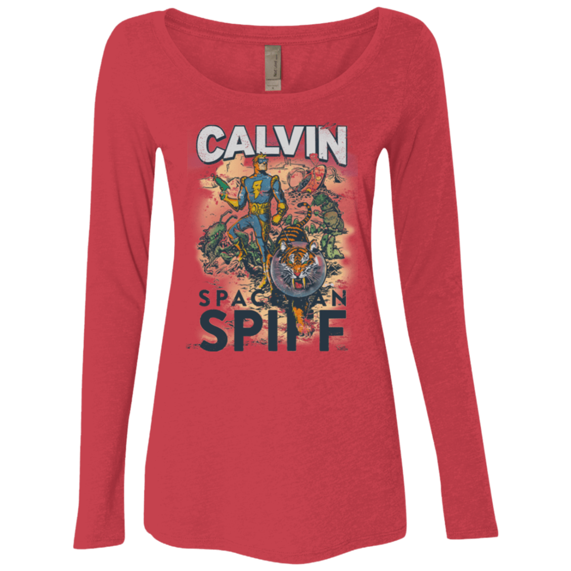 T-Shirts Vintage Red / Small Spaceman Spiff Women's Triblend Long Sleeve Shirt