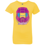 T-Shirts Vibrant Yellow / YXS Spartan Helmet 80's Girls Premium T-Shirt